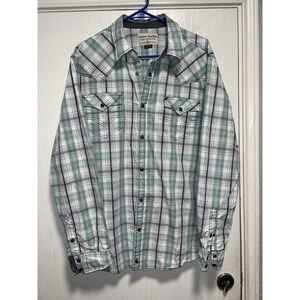 Cody‎ James Western Button Up Shirt Men's Size XL  Plaid Collared Rodeo Ranch